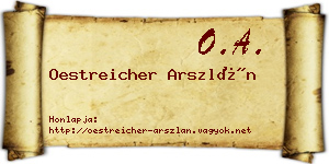 Oestreicher Arszlán névjegykártya